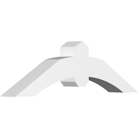 Ekena Millwork Archdale Architectural Grade PVC Gable Bracket, 36"W x 10 1/2"H x 4"D x 4"F, 7/12 Pitch GBP036X11X0404ARC00